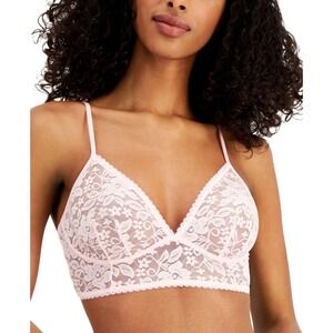 INC International Concepts Intimates Pink Lace Bra Top Medium Bralette‎ / #8120